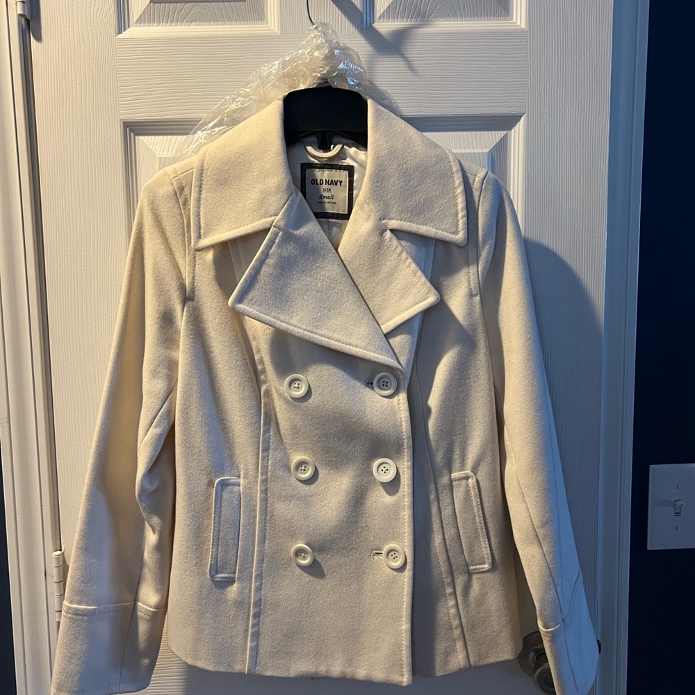 Old Navy Soft-Brushed Peacoat for Women- Off-White